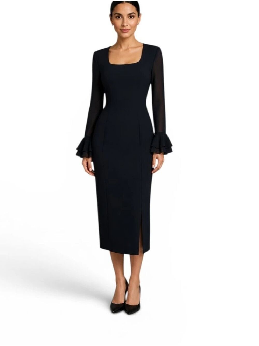 Liz Claiborne Black Cocktail Dress Vintage Petite 10
